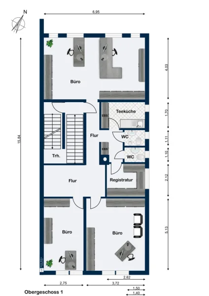 Grundriss 1. Obergeschoss