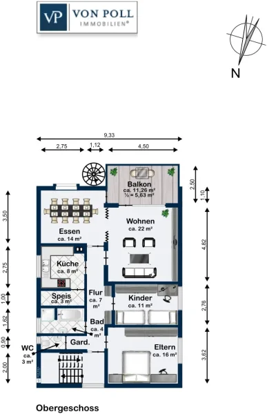 Grundriss Obergeschoss