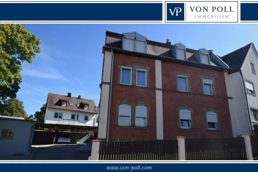 Titelbild - Wohnung kaufen in Ansbach - Stadtnahe Erdgeschosswohnung mit Gartenanteil und Carportstellplatz