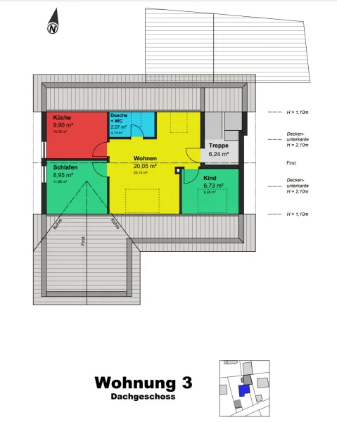 Wohnung 3 - Dachgeschoss