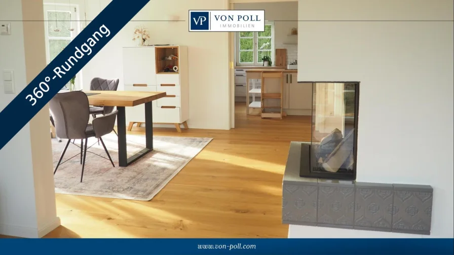 Blick_vom_Wohnzimmer_in_die_Küche a - Haus kaufen in Tirschenreuth - Neuwertige moderne Landvilla mit exklusiver Ausstattung
