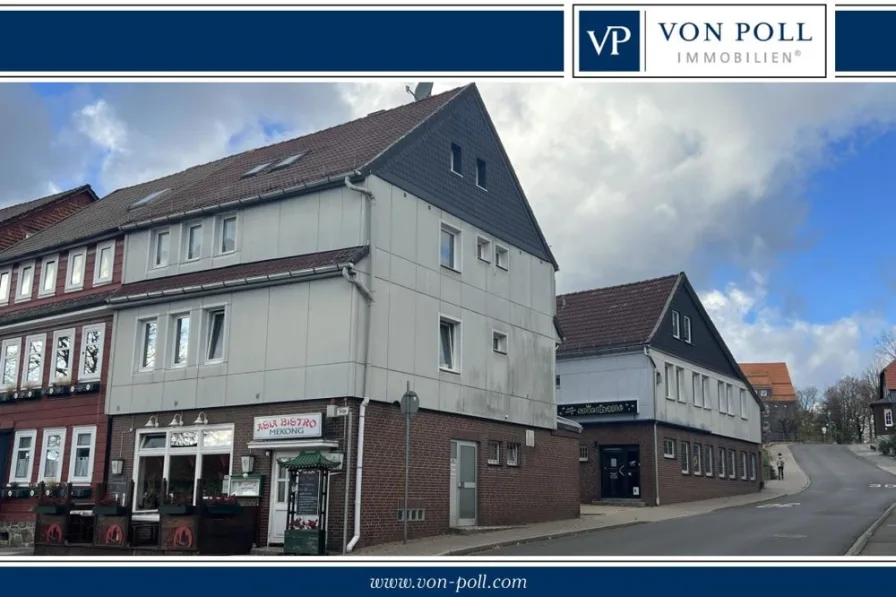 CLZ Sorge - Haus kaufen in Clausthal-Zellerfeld - Solide Kapitalanlage in der Innenstadt von Clausthal; Wohn- und Geschäftshaus mit 4 Garagen