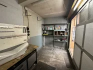 Werkstatt hinter Garage