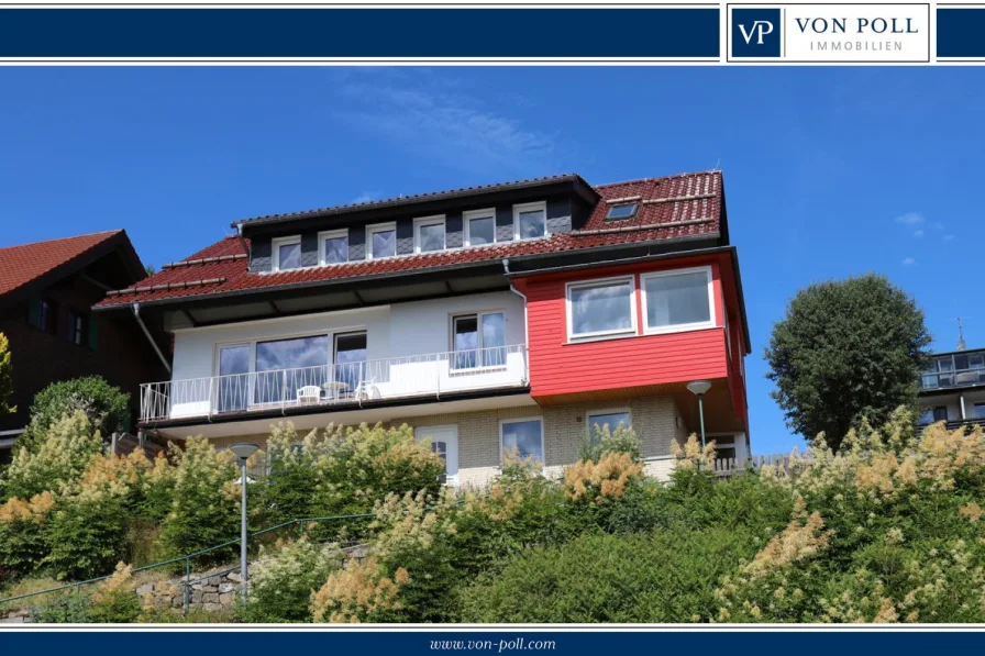 Aussenansicht - Haus kaufen in Schulenberg im Oberharz - Zweifamilienhaus mit zusätzlicher Einliegerwohnung und grandiosem Ausblick in Schulenberg