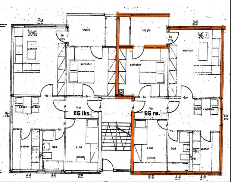 Grundriss mark. EG - WE 2