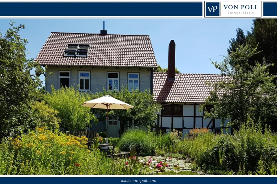 Titelbild - Haus kaufen in Denkte / Groß Denkte - Zwei Fachwerkhäuser mit großem Grundstück und einem Baugrundstück