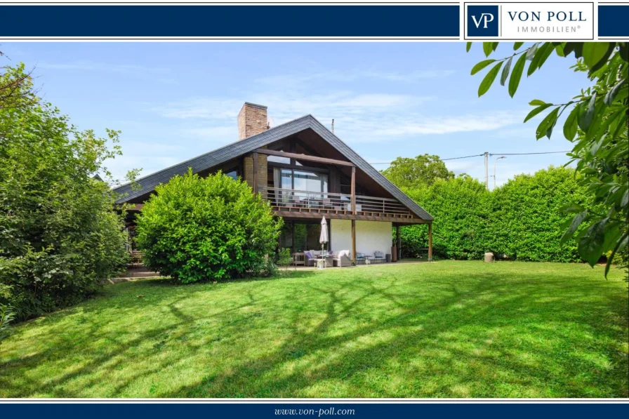 Gartenansicht - Haus kaufen in Mehlingen - Vermietete Architektenvilla zur Kapitalanlage mit großzügigem Grundstück