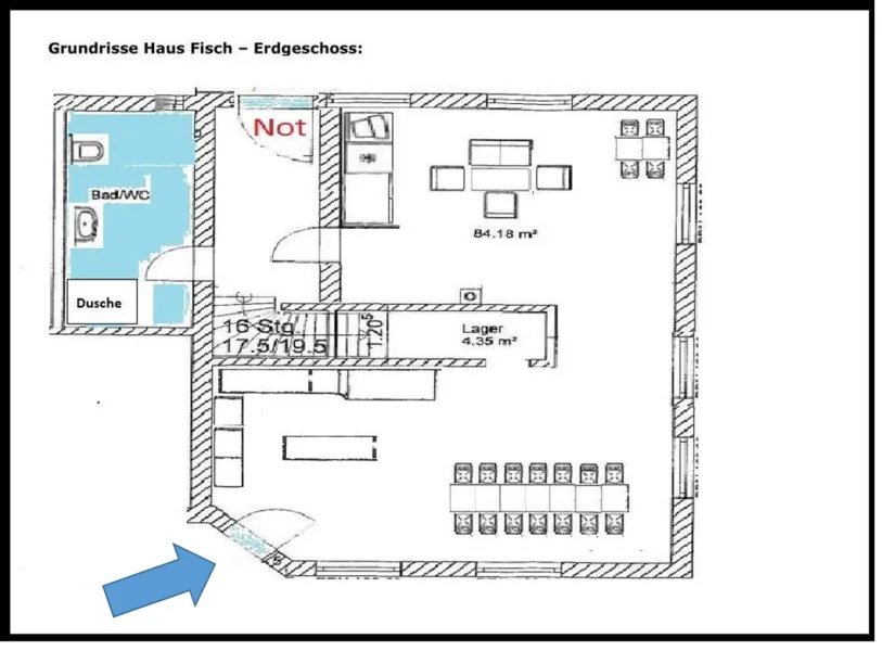 Erdgeschoss Haus Fisch