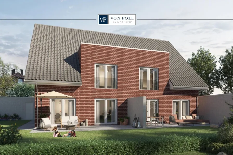 Titelbild - Haus kaufen in Altenberge - Neubau einer Doppelhaushälfte mit Förderung Klimafreundlicher Neubau