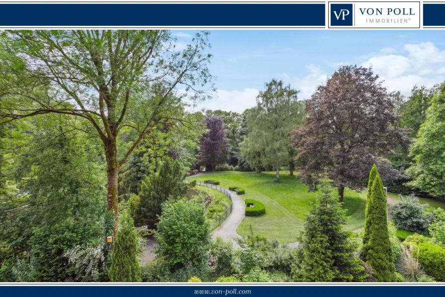 Blick vom Balkon in den Stadtpark Coesfeld - Wohnung kaufen in Coesfeld - Seltenes Juwel: Blick in den Stadtpark! Große ETW mit viel Potenzial und Loggia in Top-Lage!