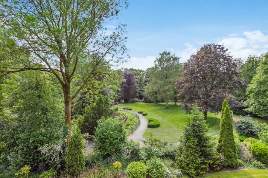 Blick vom Balkon in den Stadtpark Coesfeld