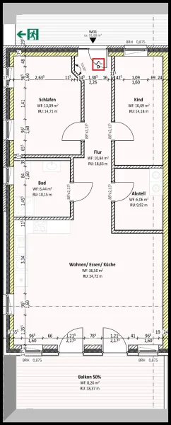 Wohnung Nr. 25 detailiert