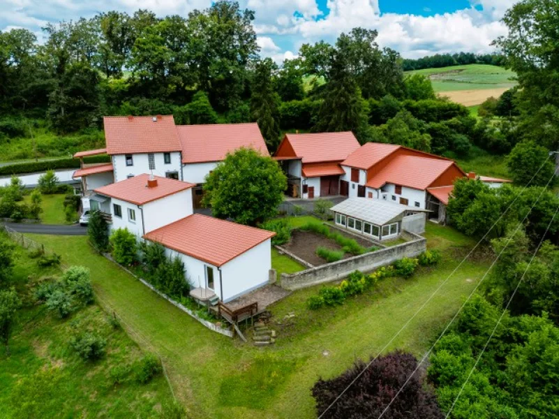  - Haus kaufen in Villmar - Herrlich gepflegter Landhausanwesen/Aussiedlerhof in Alleinlage-Bad Camberg / Limburg