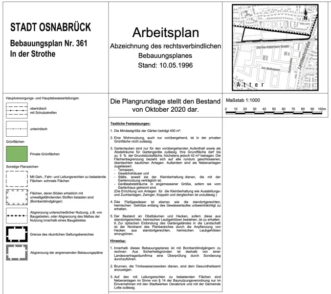 Auszug B-Plan Nr. 361