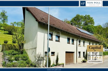 Titelbild - Haus kaufen in Stein am Kocher - Ohne Provision! Saniertes Einfamilienhaus mit Ausbaupotenzial