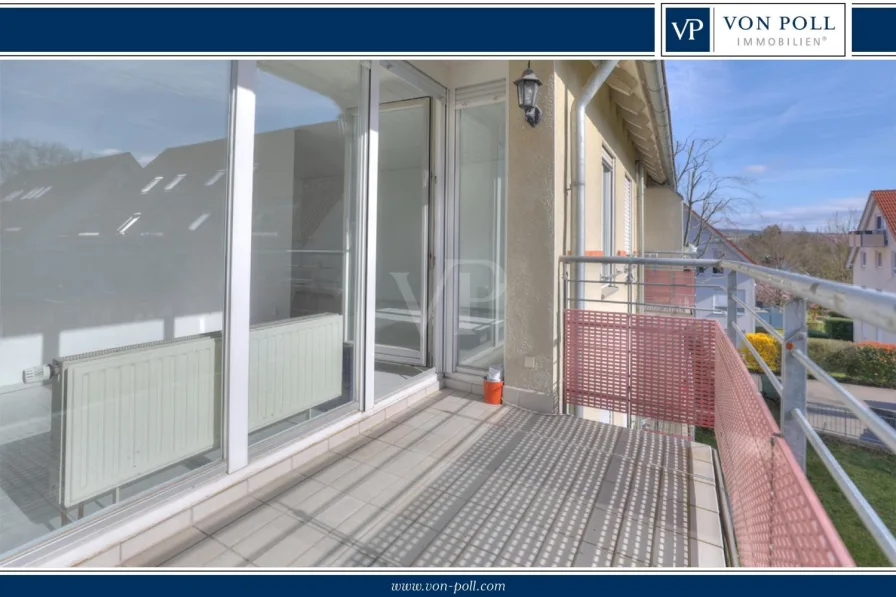 Balkon_VPI - Wohnung kaufen in Weinsberg - Geräumige Drei-Zimmer-Wohnung mit viel Licht und praktischem Komfort