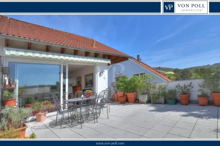 Terrasse_VPI - Wohnung kaufen in Heilbronn - Maisonettewohnung mit Penthouse-Charakter in Aussichtslage - Heilbronn-Ost