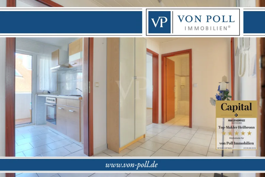 VP Titelbild - Wohnung kaufen in Weinsberg - Zwei-Raum-Wohnung mit Loggia & Garage in Weinsberg