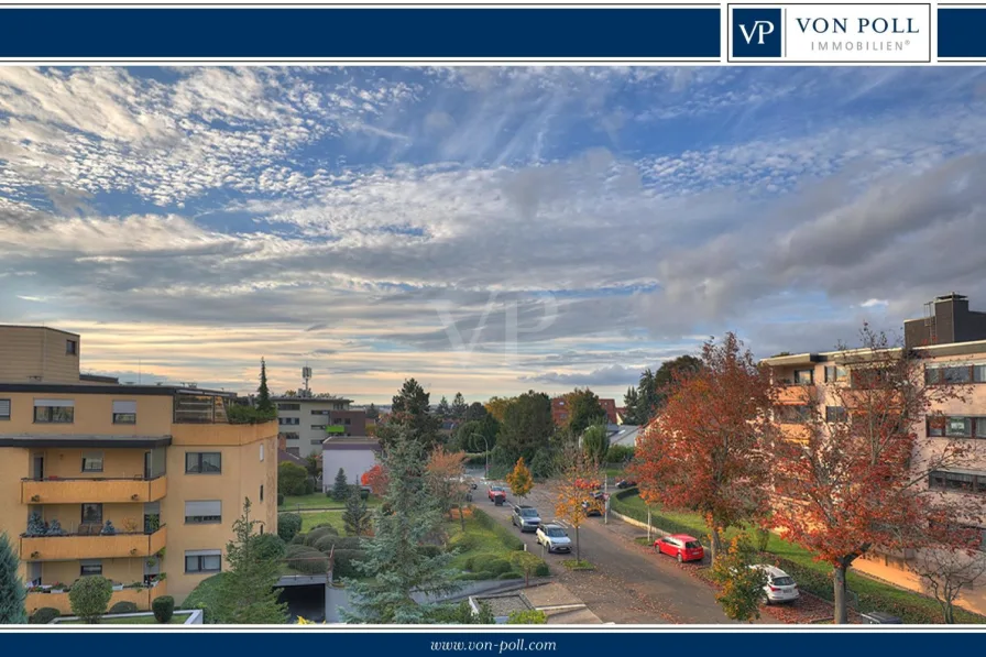 Balkon_WestFernBlick_VP - Wohnung kaufen in Heilbronn - Bestlage in Heilbronn Ost: Gut geschnittene 90 m² Wohnung, zwei Balkone mit Ausblick und TG