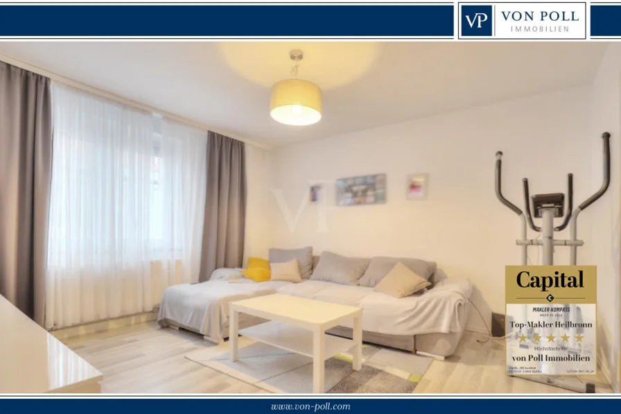 VP Titelbild - Wohnung kaufen in Heilbronn - Zentral gelegene Wohnung mit Einbauküche und Tageslichtbad