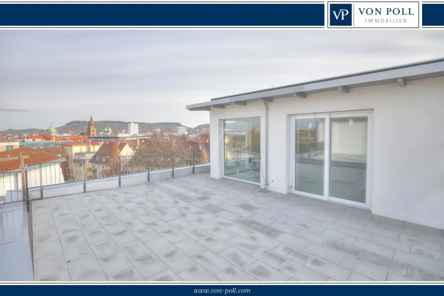 City-Neckar-Blick_Terrasse (1) - Wohnung kaufen in Heilbronn - Platz für die ganze Familie - Licht, Luft & Sonne pur!