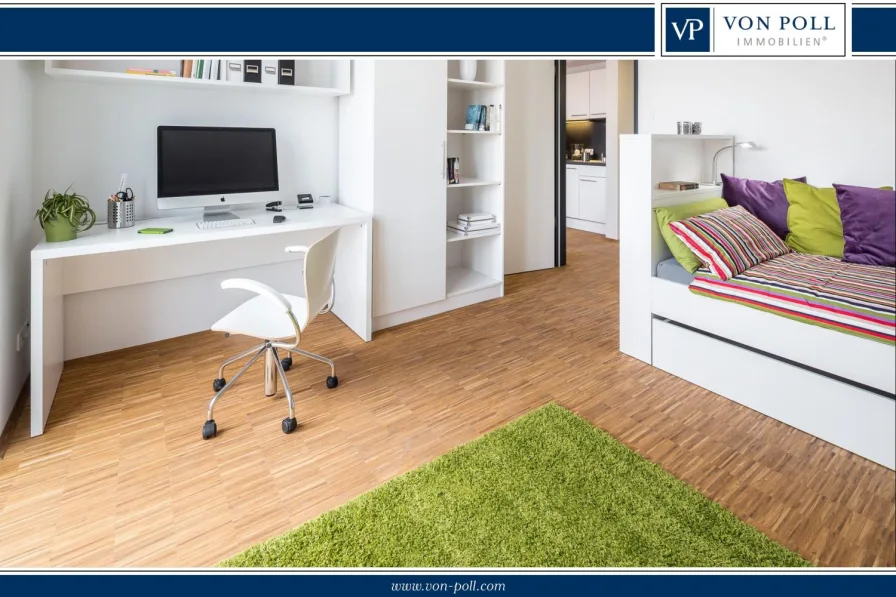 Wohn-/Schlafbereich - Wohnung kaufen in Idstein - Für Kapitalanleger - vermietetes 1-Zimmer Apartment in zentraler Wohnlage