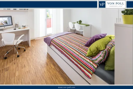 Wohn-/Schlafbereich - Wohnung kaufen in Idstein - Für Kapitalanleger - vermietetes 1 Zimmer Apartment in zentraler Lage