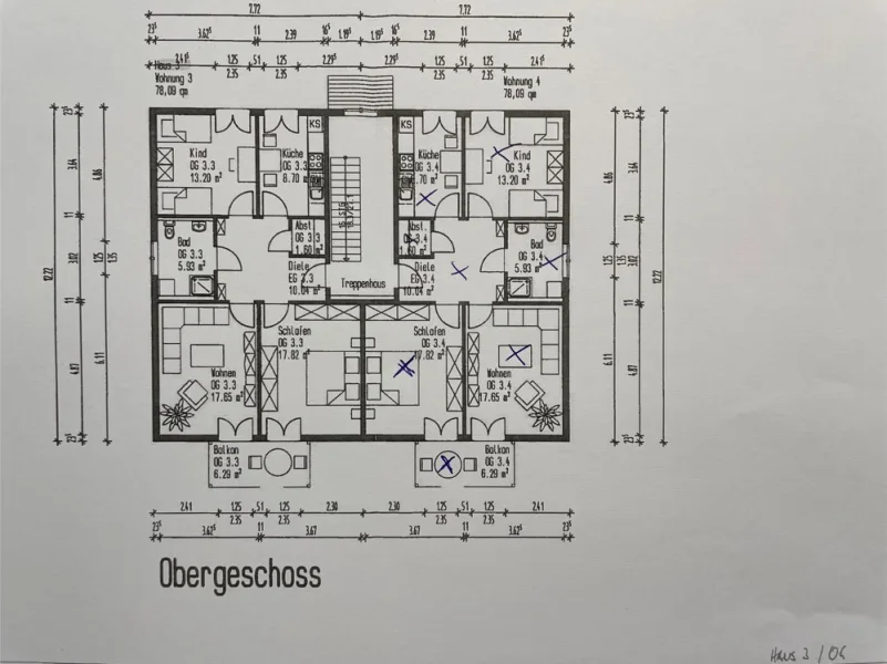 Grundriss Haus Nr. 24 OG links