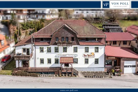 Aussenansicht - Haus kaufen in Lohberg - Vielseitiges Wohn- und Geschäftshaus mit Gastronomie und Verkaufsladen