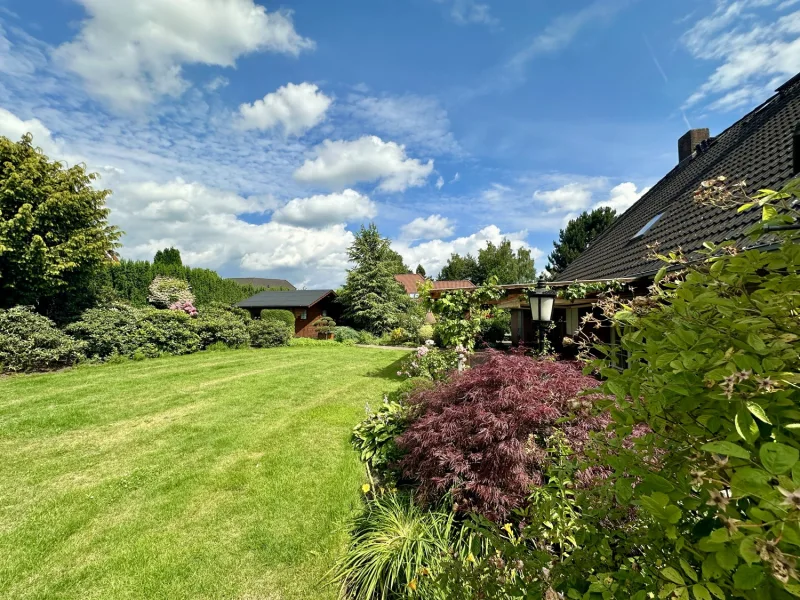 Blick in den Garten von oben