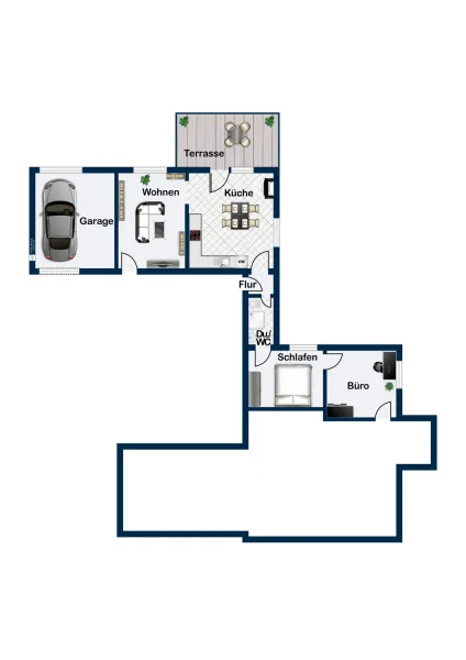 Grundriss EG  Wohnung 3