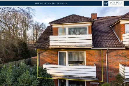 Aussen - Wohnung mieten in Esens - 3-Zimmerwohnung mit schönem Süd/Ost Balkon, inkl. PKW-Stellplatz in bester Innenstadtlage von Esens