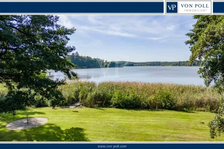 40 Meter Uferzone direkt am Zemminsee - Haus kaufen in Groß Köris - Seeliegenschaft mit Villa auf parkähnlichem Anwesen - 40 Meter private Uferzone