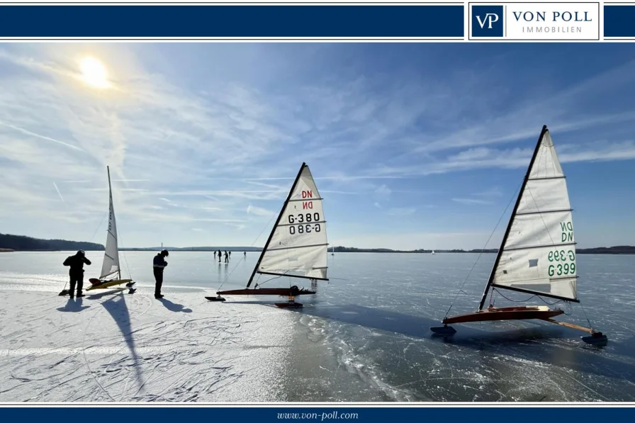 Eissegeln am Rangsdorfer See - Haus kaufen in Rangsdorf - Eissegeln nur 150 Meter vom Lakehouse Loft entfernt - exklusiv und vielseitig - INKLUSIVE Inventar