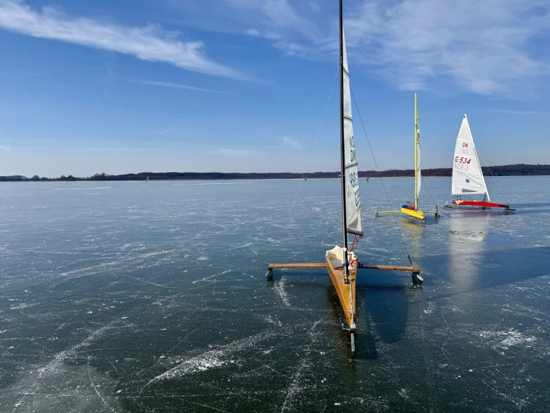 Eissegeln auf dem Rangsdorfer See