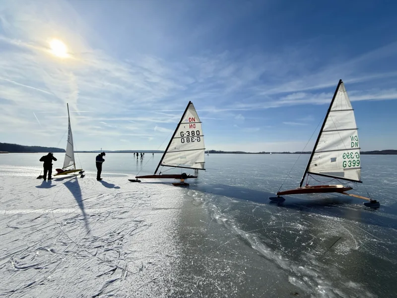 Eissegeln auf dem Rangsdorfer See