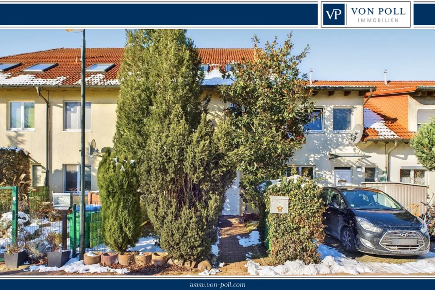 Hausansicht - Haus kaufen in Friedersdorf - Geräumiges Reihenmittelhaus mit Garten in beliebter Lage in Friedersdorf