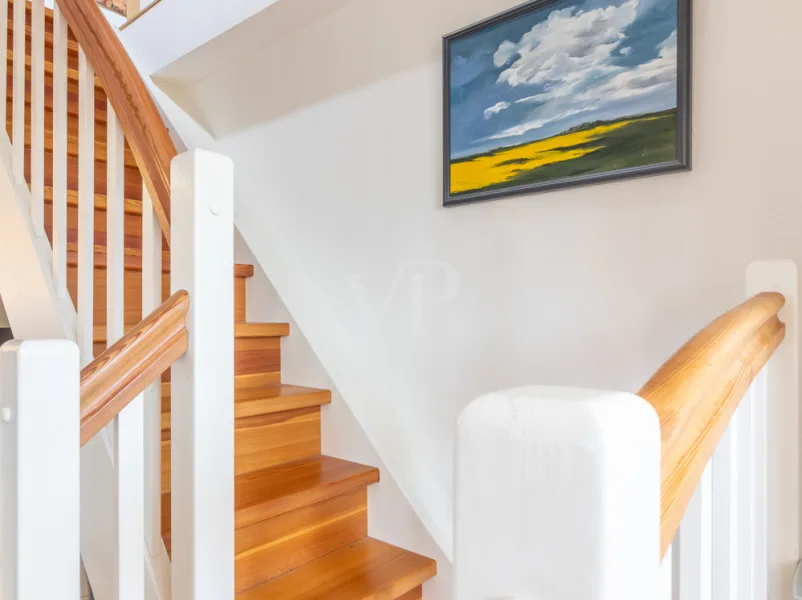 Detailaufnahme der Treppe in der Betreiberwohnung