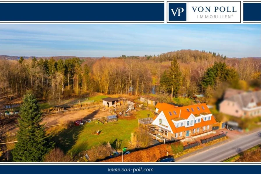 Titelbild  - Haus kaufen in Stolpe - Energetisch saniertes Bauernhaus mit Seeblick, Reitplatz und Weideland