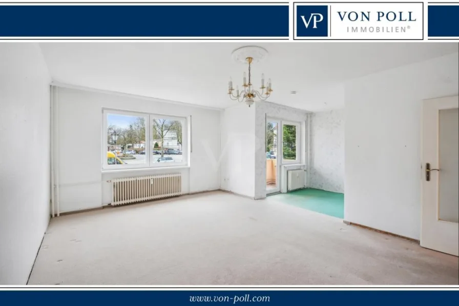 Titelbild - Wohnung kaufen in Berlin - Gut geschnittene 2-Zimmer-Wohnung mit Potenzial in ruhiger Lage mit Stellplatz