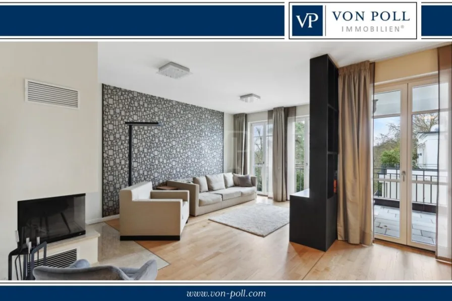 Wohnbereich - Wohnung kaufen in Berlin - Luxus-Appartement in bester Grunewald Lage, das keine Wünsche offen lässt!