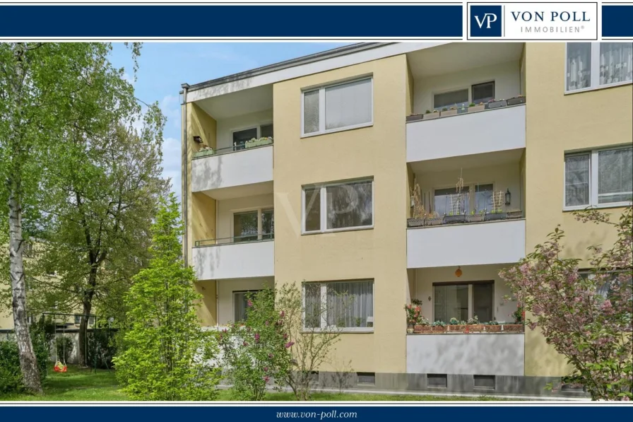 Gartenansicht - Wohnung kaufen in Berlin - Gepflegte 3 Zimmer mit Loggia unweit vom Kranoldplatz!