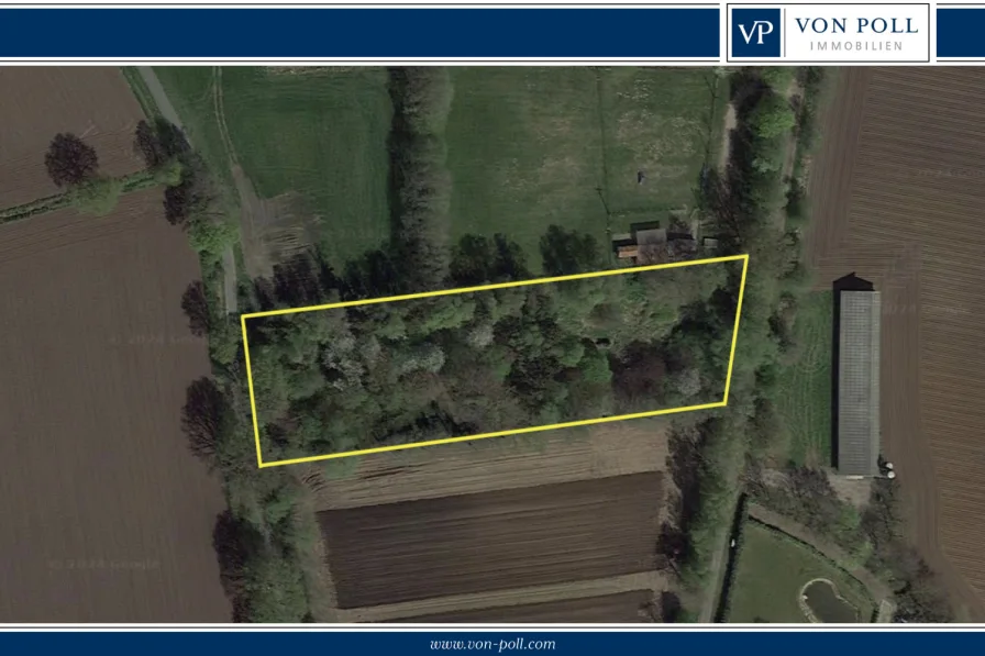 Titelbild mit VP Logo - Grundstück kaufen in Nordhorn - Naturparadies nahe der Stadt: ca. 7000m² für Hobbygärtner