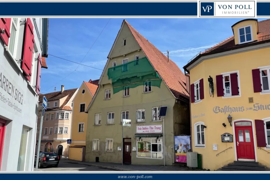 Ansicht - Haus kaufen in Nördlingen - Historisches Wohn-und Geschäftshaus in Nördlingen sucht Menschen mit Vision