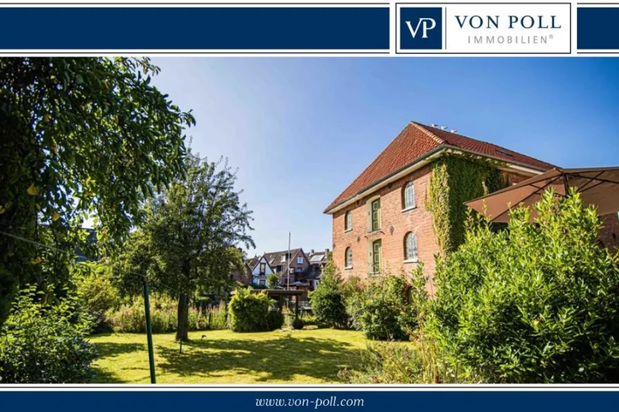Titelbild - Haus kaufen in Jork - Schönes Einfamilienhaus mit direkter Este-Lage und historischem Speicher