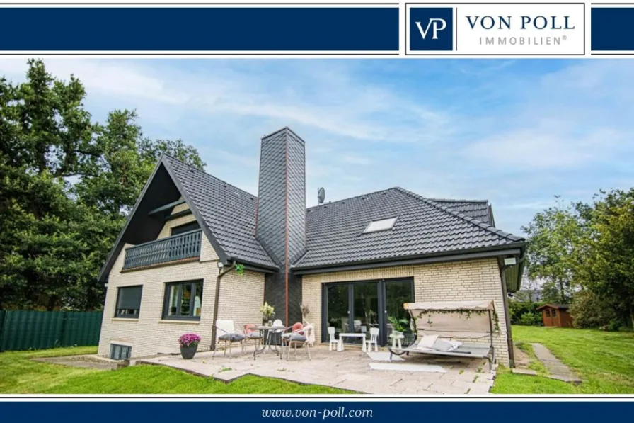 Ansicht der Immobilie - Haus kaufen in Bliedersdorf - 2 Familienhaus mit erstklassigem Design und parkähnlichem Garten im Grünen