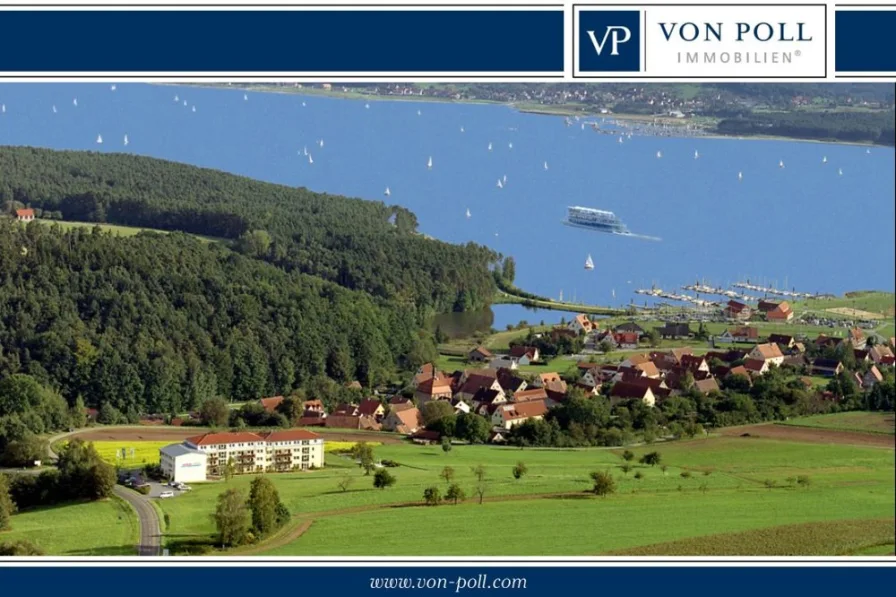 Luftaufnahme - Wohnung kaufen in Spalt - Rarität am Großen Brombachsee: Beeindruckende Ferienwohnung mit Terrasse und Panoramablick