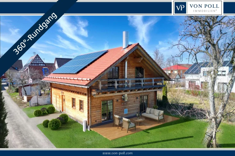 VON POLL IMMOBILIEN - Haus kaufen in Rosenfeld-Brittheim - Luxuriöses Einfamilienhaus im Chalet-Stil in 72348 Rosenfeld