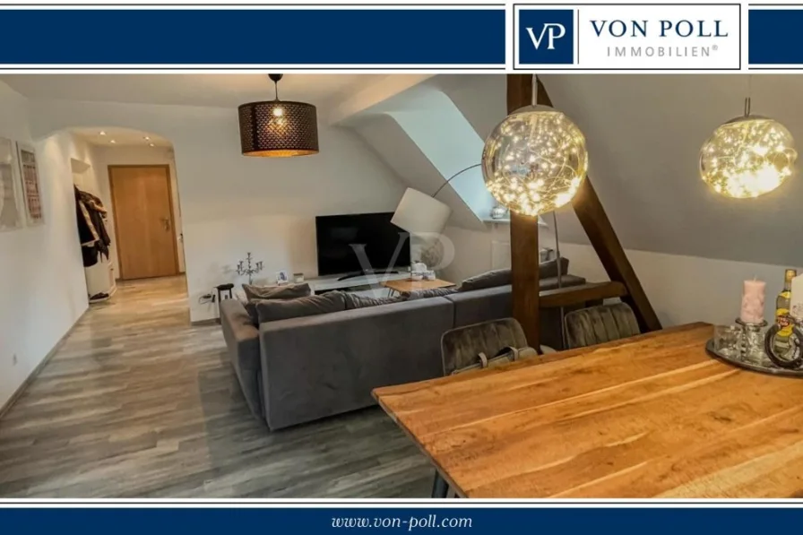 Wohnzimmer - Wohnung kaufen in Hattingen - Modernes Stadtleben in zentraler Lage: Wohnung in Bestlage