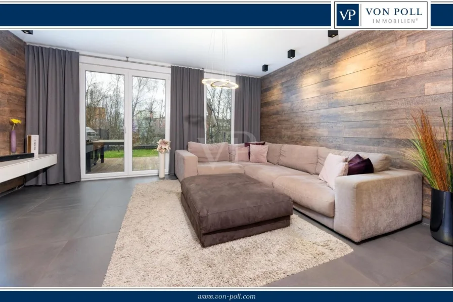 Wohnbereich  - Haus kaufen in Velbert - Modernes Haus mit Dachterrasse, Sauna und Fitnessraum